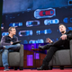 Musk runs the numbers at the TED conference on April 28.